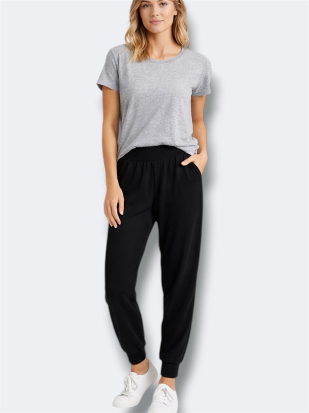 Marine Layer Jogger Pants Women Small Black Chelsea Elastic Waist Pocket Casual